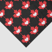 I Love Canada Heart and Maple Leaf Tissuepapier (Detail)
