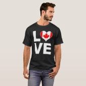 I Love Canada Heart Flag Canada T-shirt (Voorkant volledig)