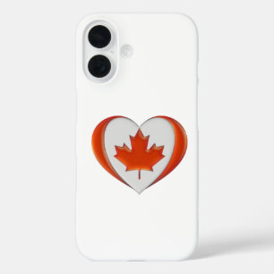 I Love Canada Heart Flag Maple Leaf Niet te koop iPhone 16 Hoesje