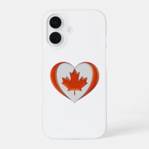 I Love Canada Heart Flag Maple Leaf Niet te koop iPhone 16 Hoesje