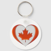 I Love Canada Heart Flag Maple Leaf Niet te koop Sleutelhanger (Voorkant)
