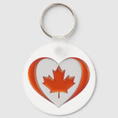 I Love Canada Heart Flag Maple Leaf Niet te koop Sleutelhanger (Achterkant)