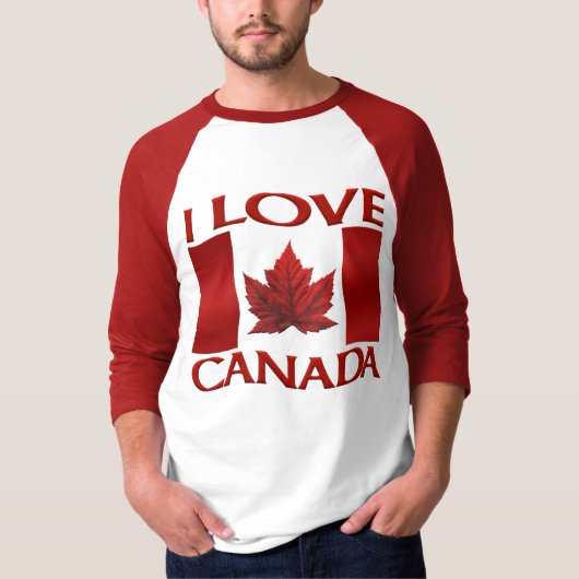 I Love Canada Jersey Canada Souvenir Sports Shirt (Voorkant)