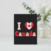 I Love Canada Maple Leaf Heart Briefkaart (Staand voorkant)