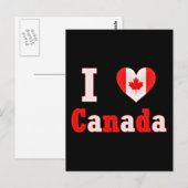 I Love Canada Maple Leaf Heart Briefkaart (Voorkant / Achterkant)