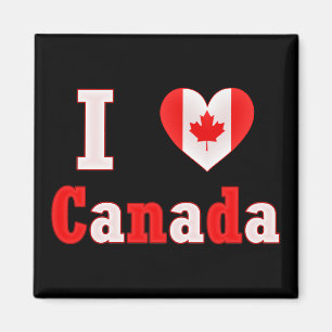 I Love Canada Maple Leaf Heart Magneet