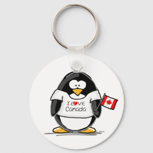 I Love Canada Penguin Sleutelhanger