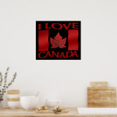 I Love Canada Poster Canada Souvenir Poster Print (Keuken)