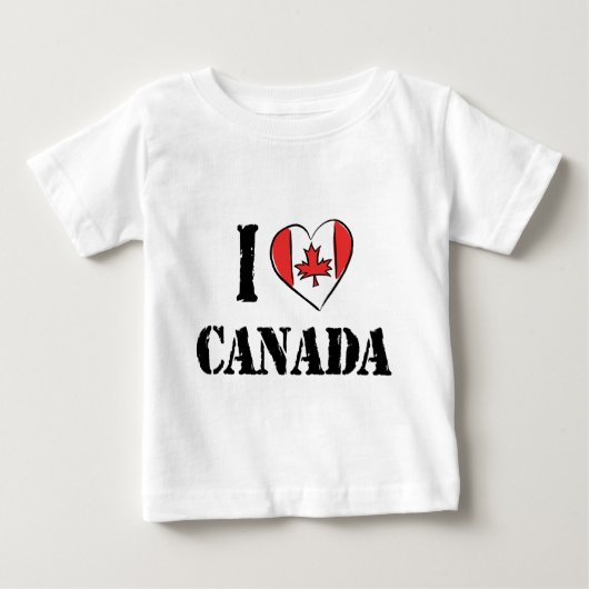 I Love Canada T Shirt Baby (Voorkant)