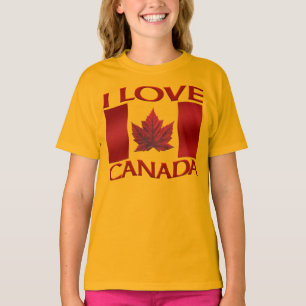 I Love Canada T-shirt Biologisch Meisjes Canada T-