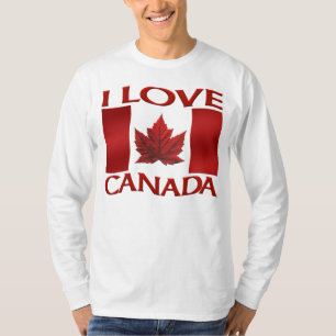 I Love Canada T-shirt Canada Souvenir Sports Shirt