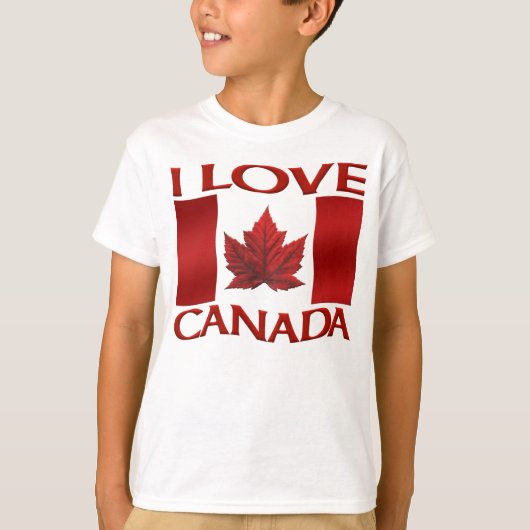 I Love Canada T-shirt Kind Souvenir Canada Shirt (Voorkant)