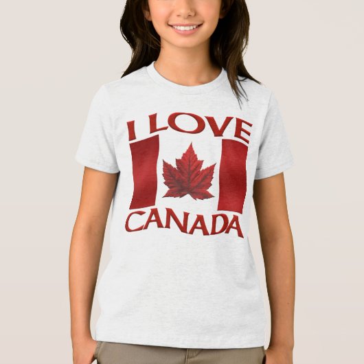 I Love Canada T-shirt Kind Souvenir Canada Shirt (Voorkant)