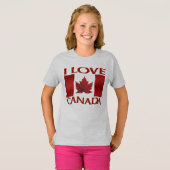 I Love Canada T-shirt Kind Souvenir Canada Shirt (Voorkant volledig)
