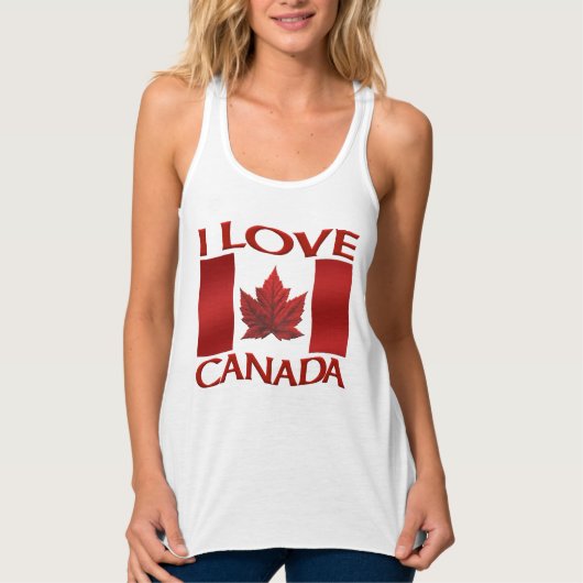 I Love Canada T-shirt Women's Canada Souvenir Topj (Voorkant)