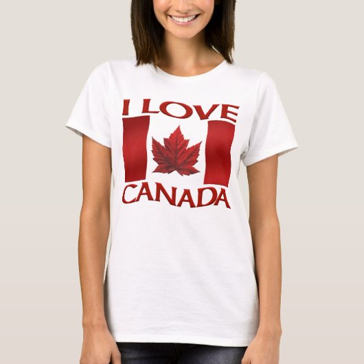 I Love Canada Women's Tanktop Canada Souvenir Top (Voorkant)