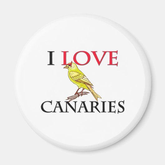 I Love Canaries Magneet (Voorkant)