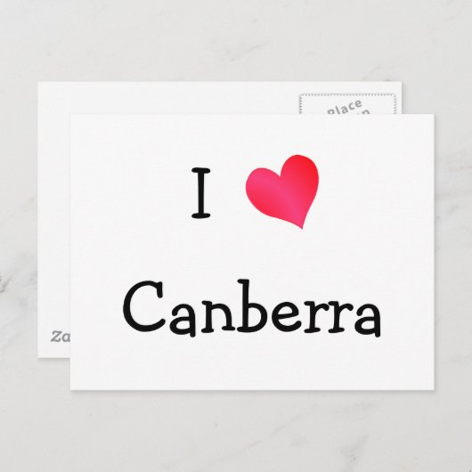 I Love Canberra Briefkaart (Voorkant / Achterkant)
