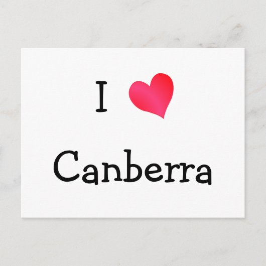 I Love Canberra Briefkaart (Voorkant)