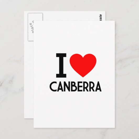 I Love Canberra Briefkaart (Voorkant / Achterkant)