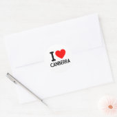I Love Canberra Ronde Sticker (Envelop)