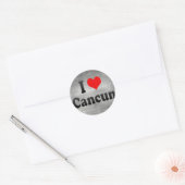I Love Cancun, Mexico Ronde Sticker (Envelop)