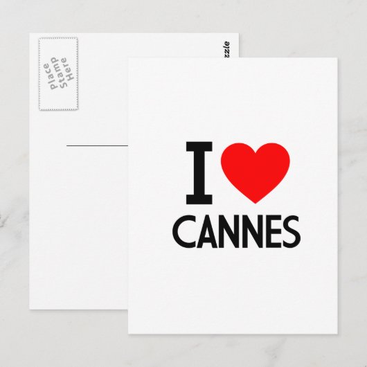 I Love Cannes Briefkaart (Voorkant / Achterkant)