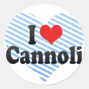 I Love Cannoli Ronde Sticker