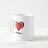 I Love Canoeing Koffiemok (Voorkant links)