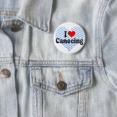 I Love Canoeing Ronde Button 5,7 Cm (In situ)