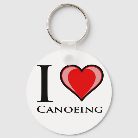 I Love Canoeing Sleutelhanger (Voorkant)