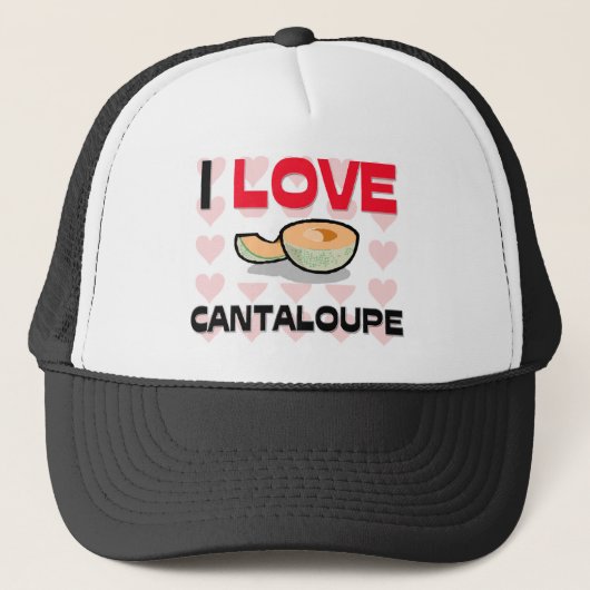 I Love Cantaloupe Trucker Pet (Voorkant)