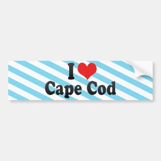 I Love Cape Cod Bumpersticker (Voorkant)