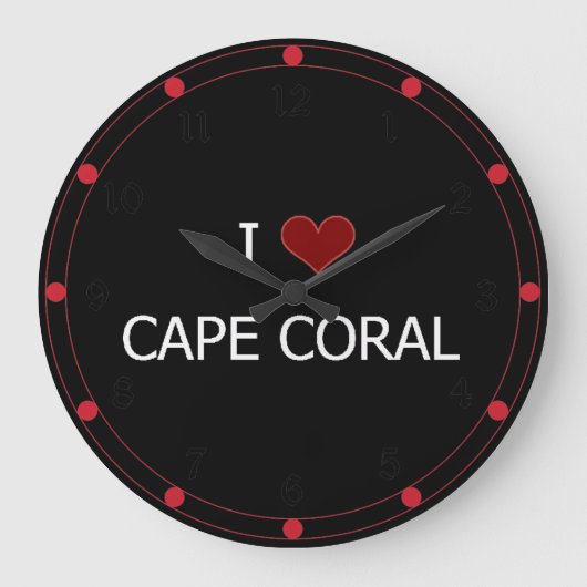 I Love Cape Coral Grote Klok (Voorkant)