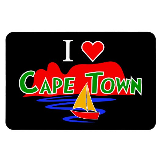 I Love Cape Town Table Mountain Large Flexi Magnet Magneet (Horizontaal)