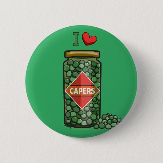 I Love Capers Ronde Button 5,7 Cm (Voorkant)