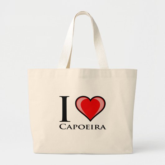 I Love Capoeira Grote Tote Bag (Voorkant)