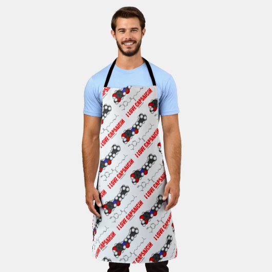 I Love Capsaicin Chili Pepper Chemical Molecule Schort (Gedragen)