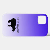 I Love Capybaras Paars Hoesje-Mate iPhone Case (Achterkant (horizontaal))