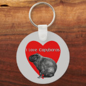 I Love Capybaras Sleutelhanger (Voorkant)