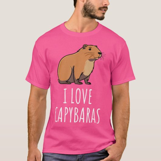 I Love Capybaras T-shirt (Voorkant)