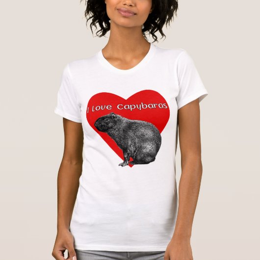 I Love Capybaras Women's Basic T-shirt (Voorkant)