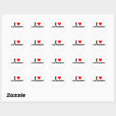 I Love Car Washing Ronde Sticker (Vel)