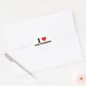 I Love Car Washing Ronde Sticker (Envelop)