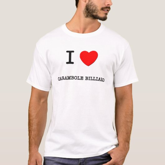 I Love Carambole billiard T-shirt (Voorkant)