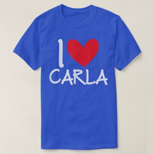 I Love Carla Name Heart Personalized Men Guy BFF F T-shirt (Design voorkant)