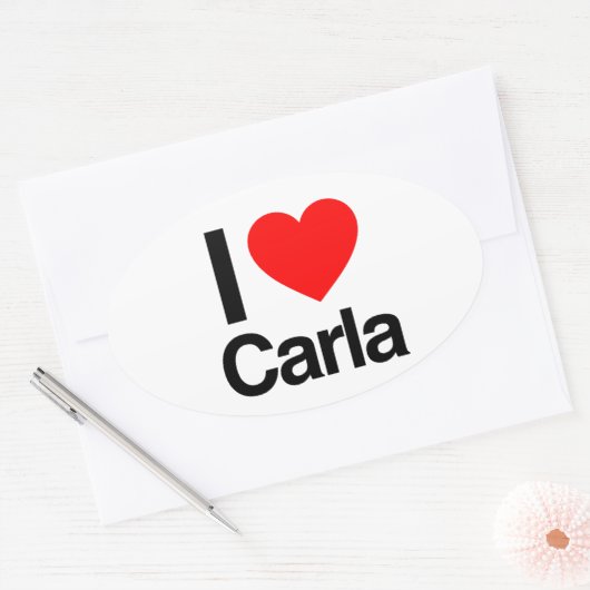 i love carla ovale sticker (Envelop)