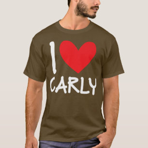 I Love Carly Name Personalized Girl Woman Bff Frie T-shirt