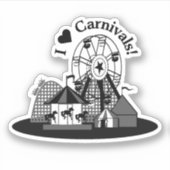I Love Carnivals! Sticker (Voorkant)