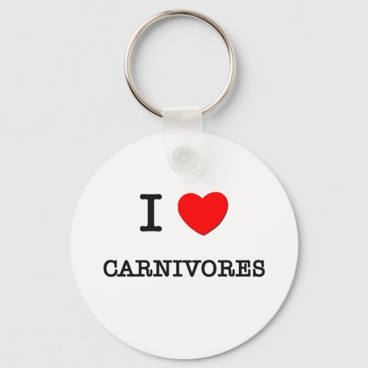 I Love CARNIVORES Sleutelhanger (Voorkant)